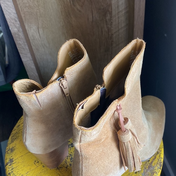 Hush puppies 9.5 Daisee Billie camel suede zip side boots - Picture 15 of 16